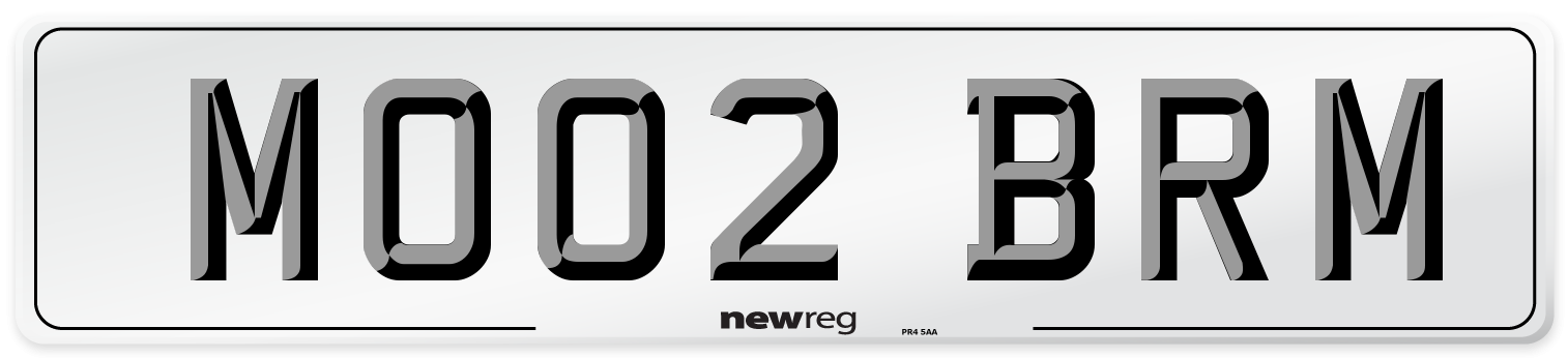 MO02 BRM Number Plate from New Reg